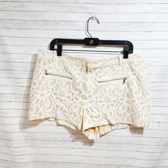 RACHEL RACHEL ROY CREAM BEIGE LACE SHORTS SZ 14 - Picture 1 of 8